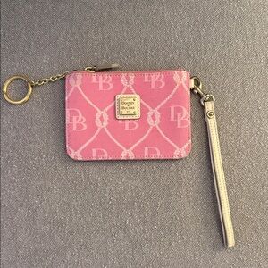 Dooney & Bourke Pink and Gold Key Holder